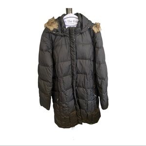 Women’s Eddie Bauer Goose Down Black Coat Size XL